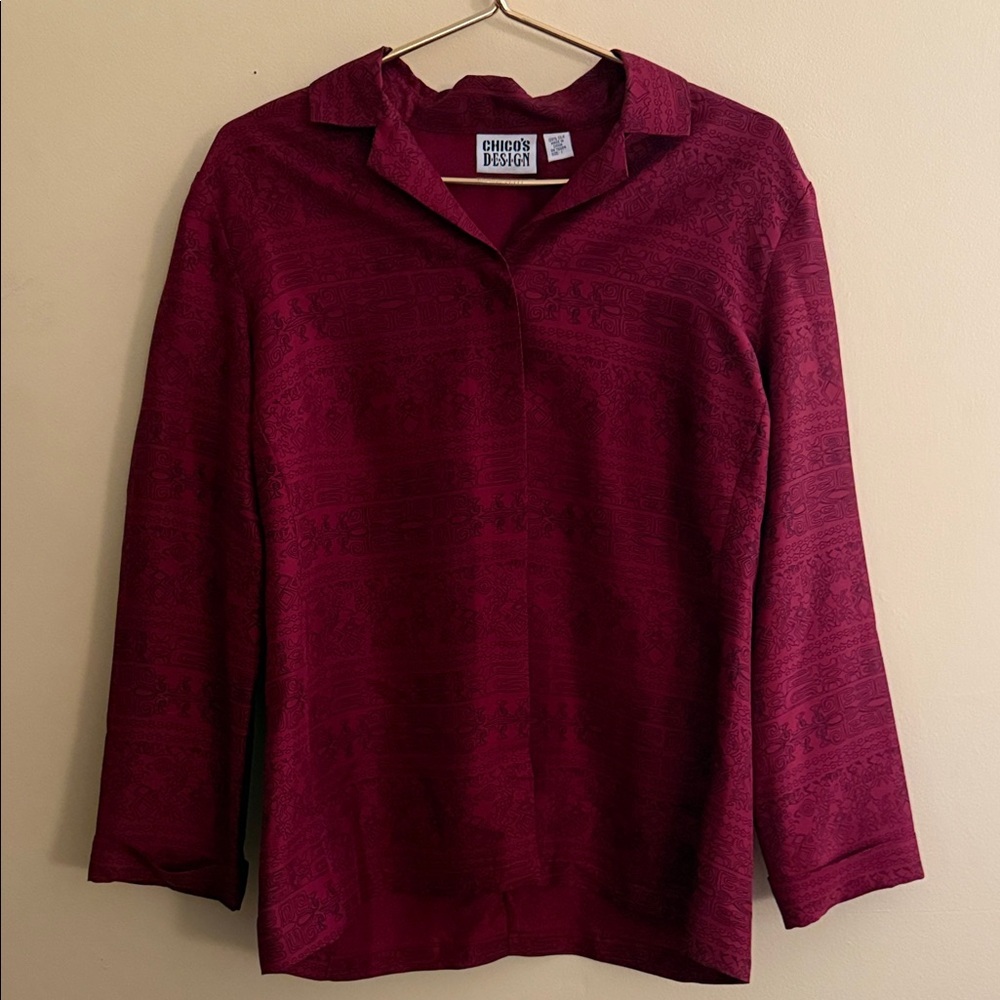Chico’s 100% Silk Women's Button Down - Size 1